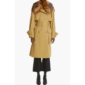 Khaite Nedding Faux Fur Trench Coat
